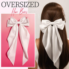 YGDZ medium white ribbon bows for subtle daily elegance and versatile styling