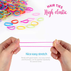 YGDZ mini hair ties for kids ponytail image shows kid-friendly size and color variety.