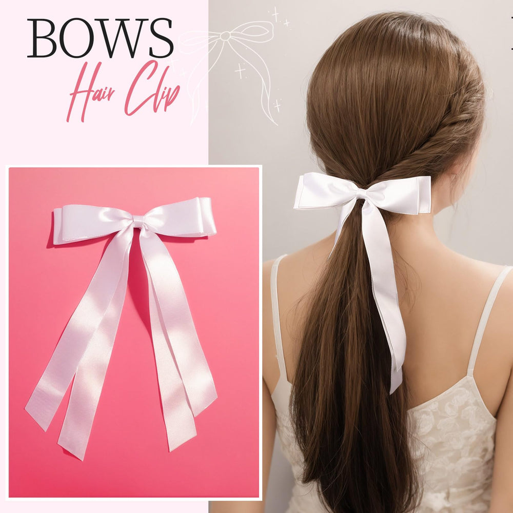 YGDZ mini white bow clips perfect for playful hairstyles and delicate details