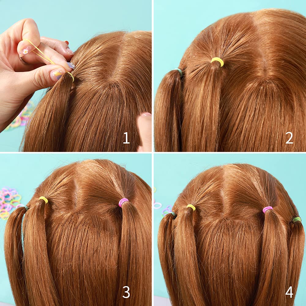YGDZ tiny bands for curls and braids suggests smooth grip with gentle hold.