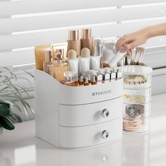 YGJT Makeup Organizer drawers offer roomy storage for brushes and lip products