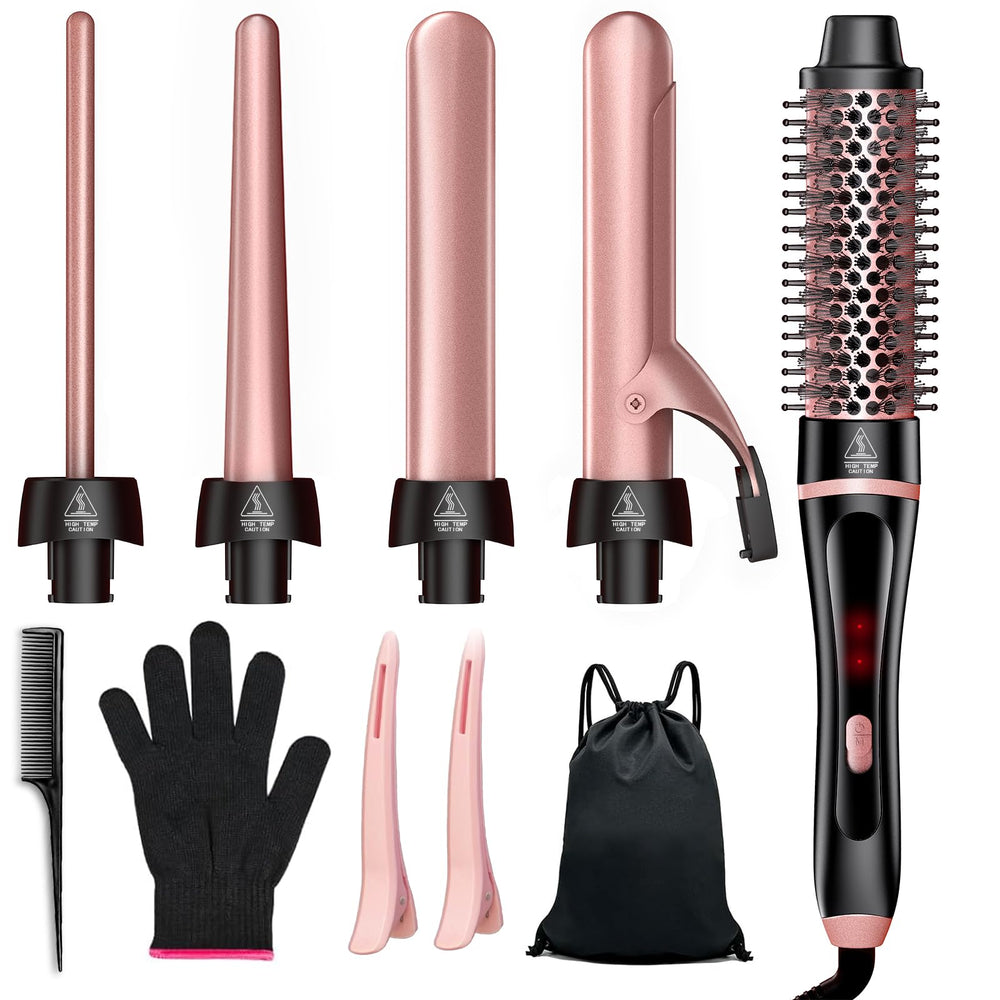 YGOVVK 5-in-1 curling iron with thermal brush enabling versatile, salon-like styling at home