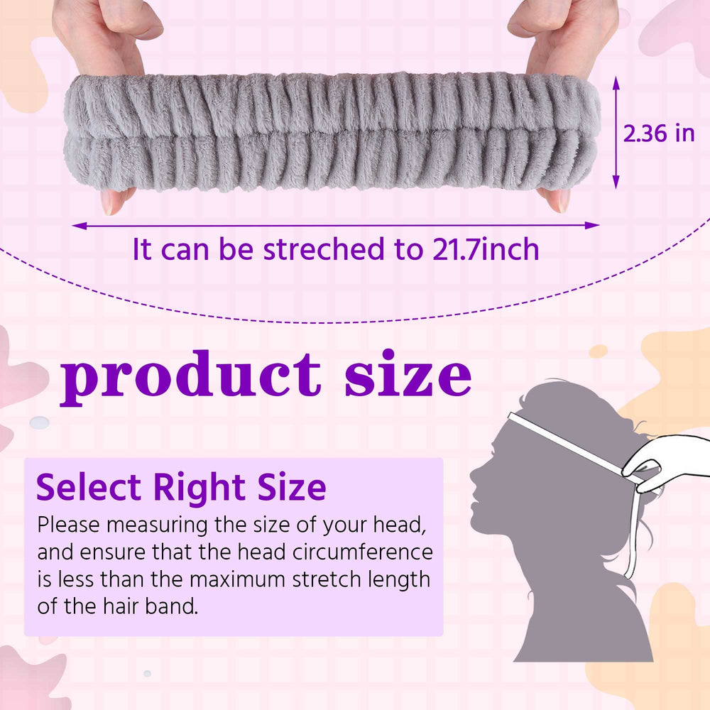 YGQQOY spa headband dark blue stretch and secure fit