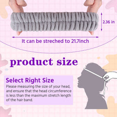 YGQQOY spa headband dark blue stretch and secure fit