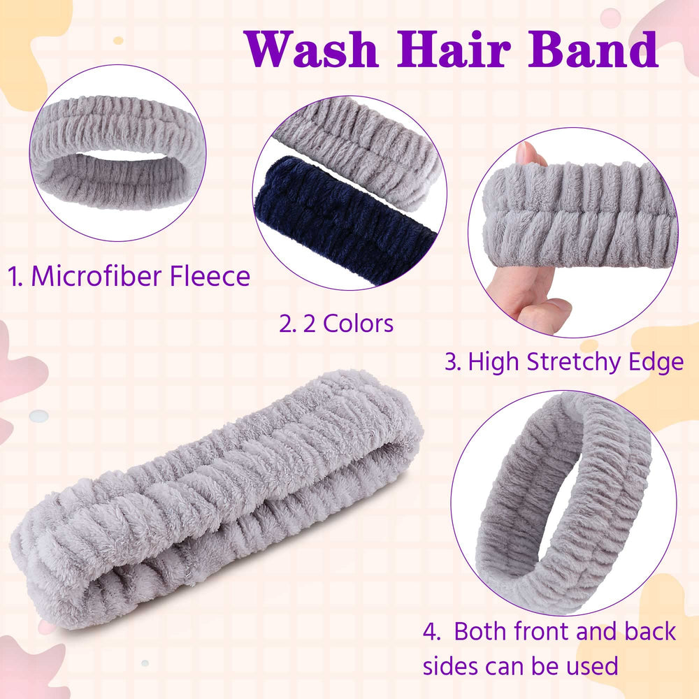 YGQQOY spa headband material close-up, skin-friendly fleece
