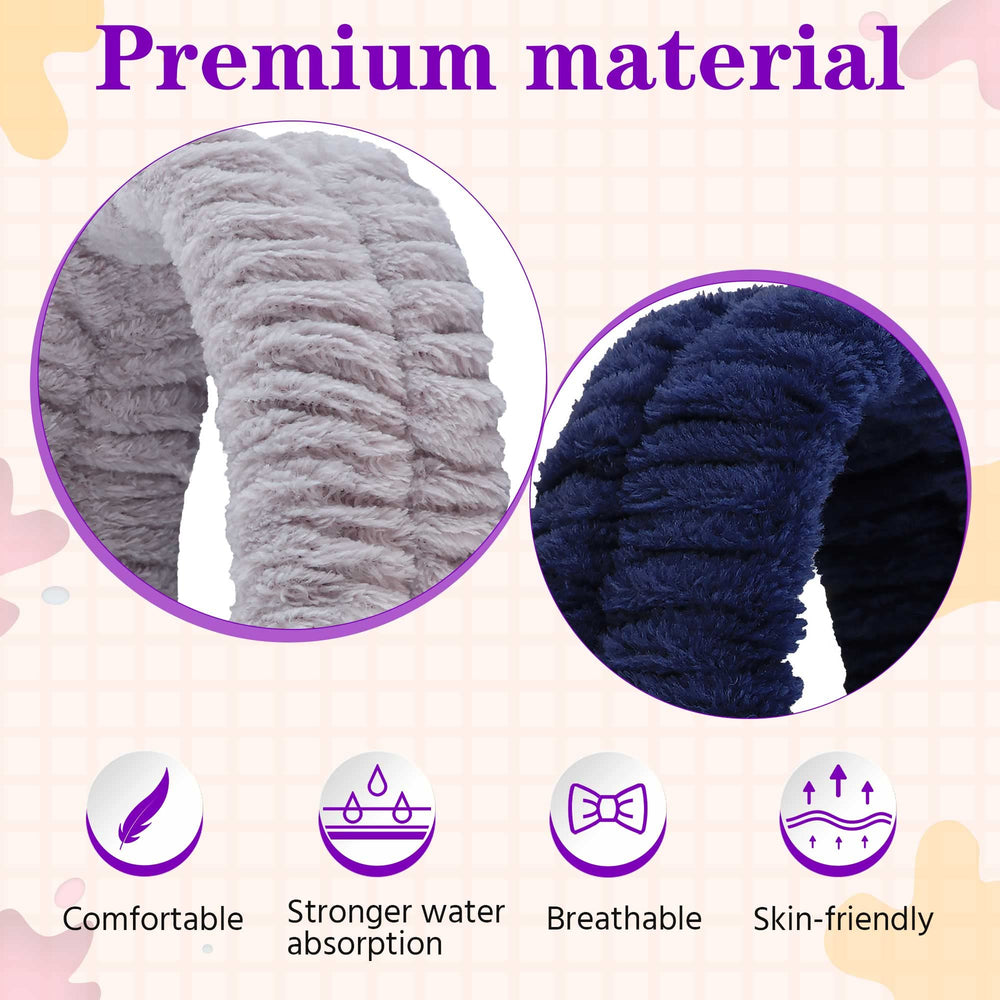YGQQOY spa headband stretched to 21.7 inches for diverse head sizes