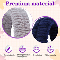 YGQQOY spa headband stretched to 21.7 inches for diverse head sizes