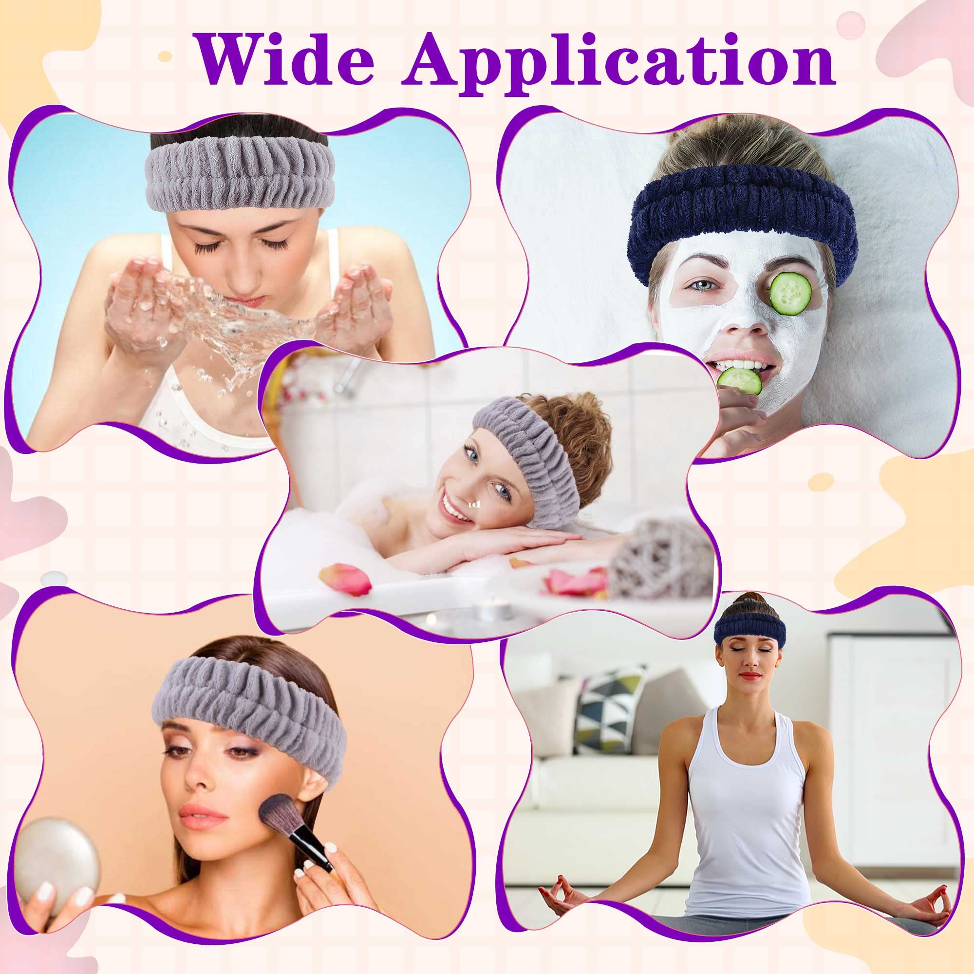 YGQQOY headband in use during facial routine