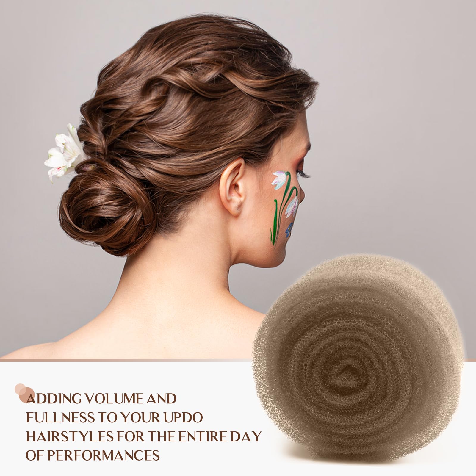 YGQQOY tan brown hair filler 5in wide by 70in long for versatile styling.
