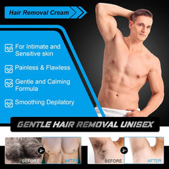YHFGTTIO cream applied to arm demonstrates quick, painless depilation.