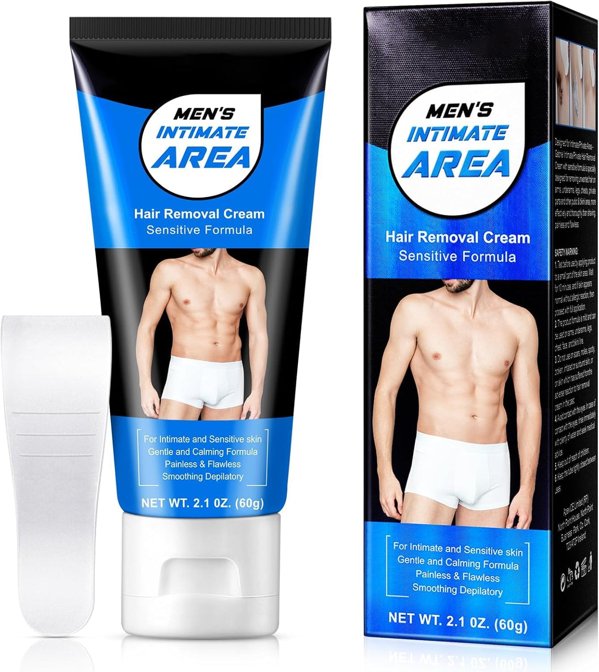 YHFGTTIO hair removal cream package for convenient intimate-area depilation.