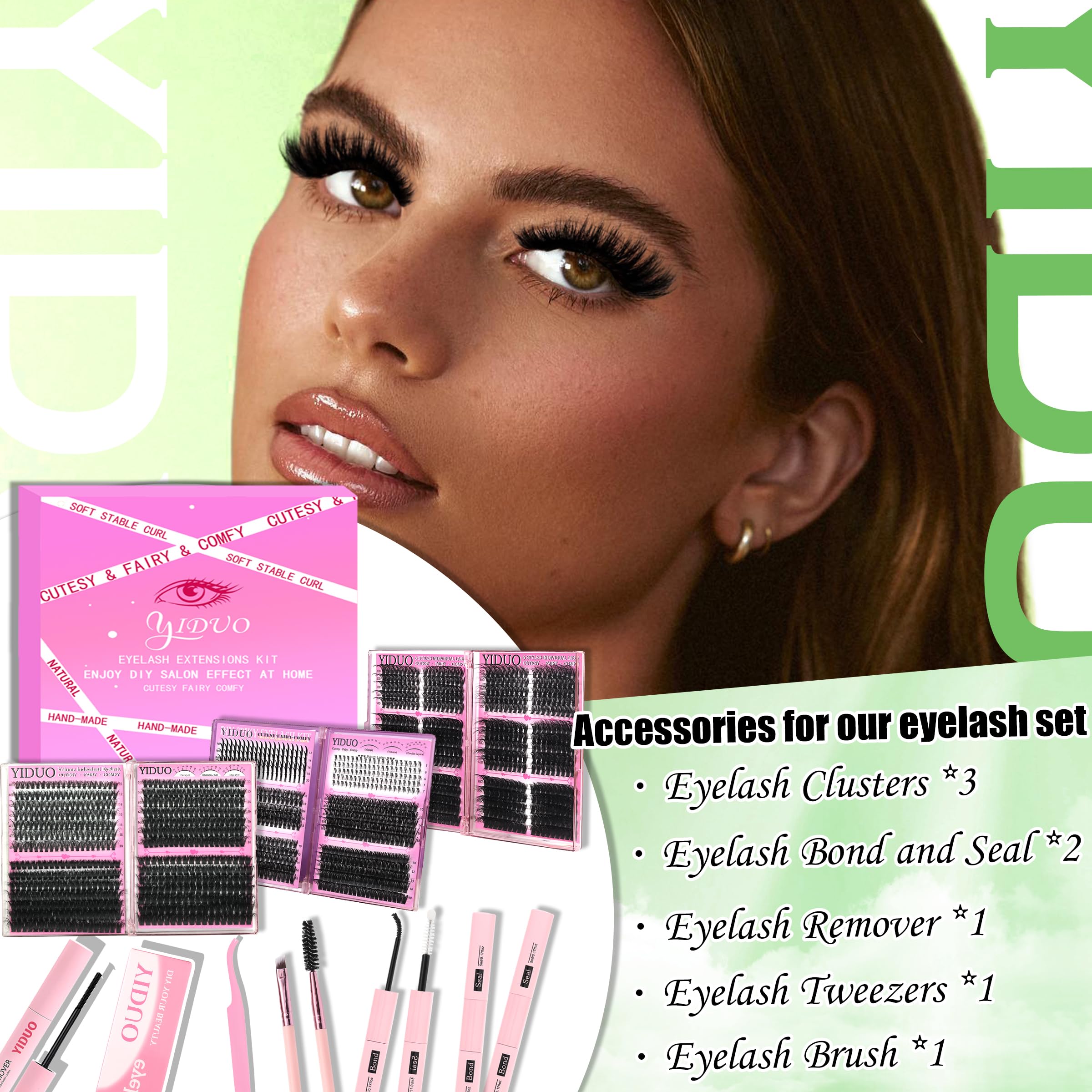 YIDUO 10-styles mixed clusters for diverse lash options