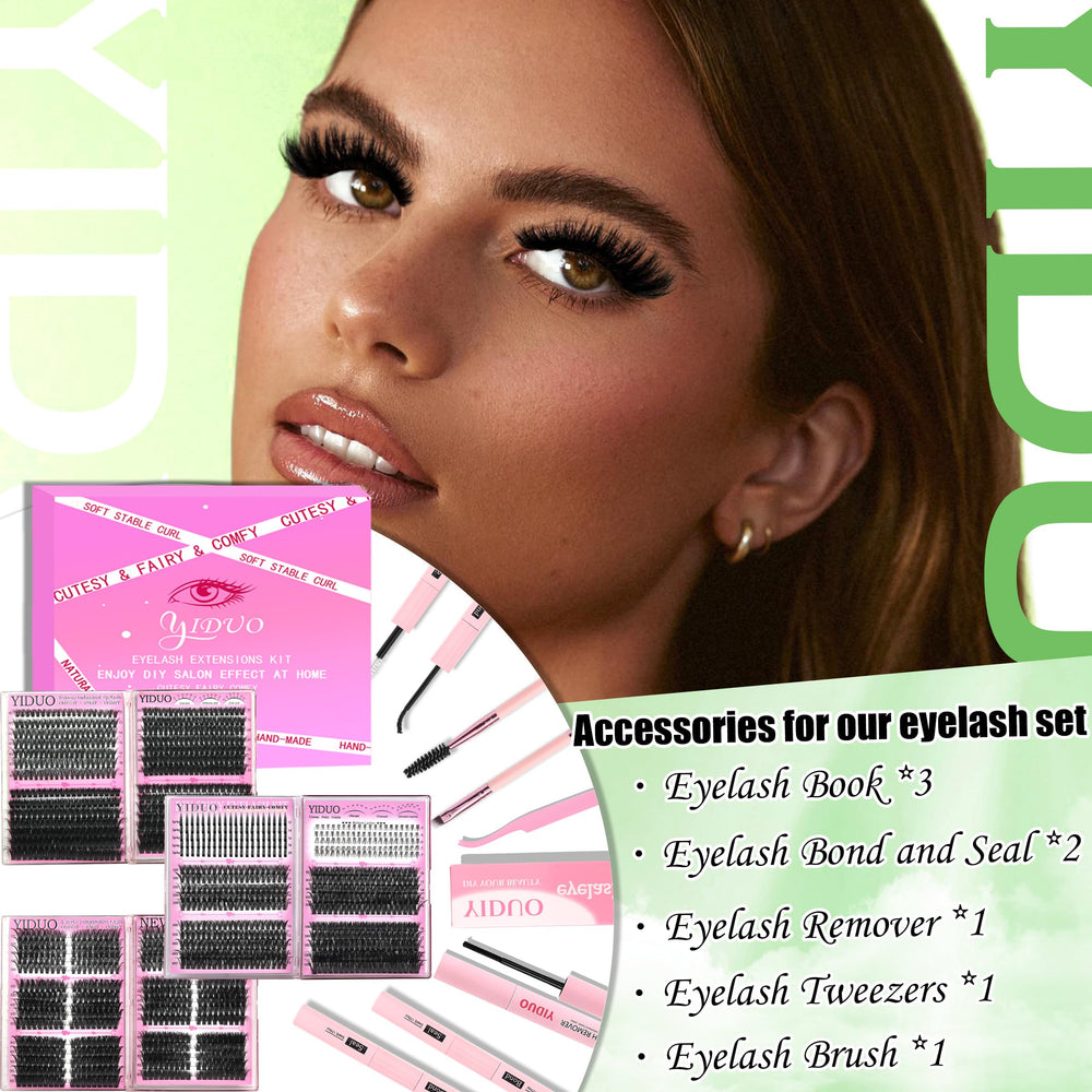 YIDUO D-Curl wispy natural lashes for seamless daily wear