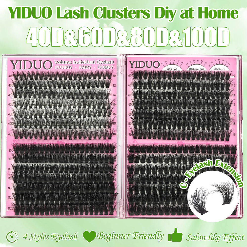 YIDUO dual-head brush for lashes and brows grooming