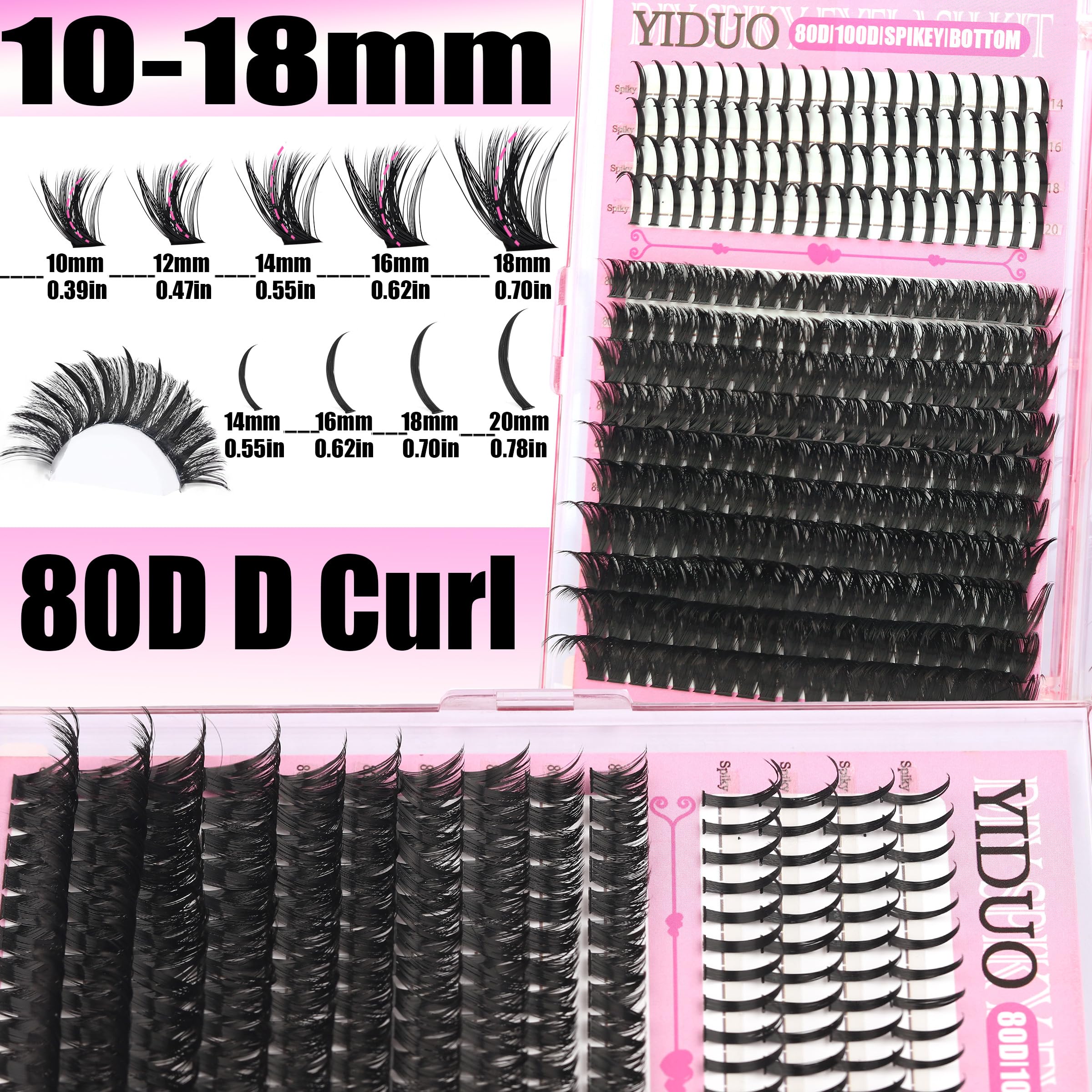 YIDUO Dual-head eyebrow pencil and lash brush for tidy grooming.