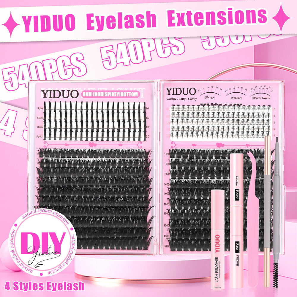 YIDUO Bottom Lash Clusters add subtle lower-lash depth for balanced fullness.