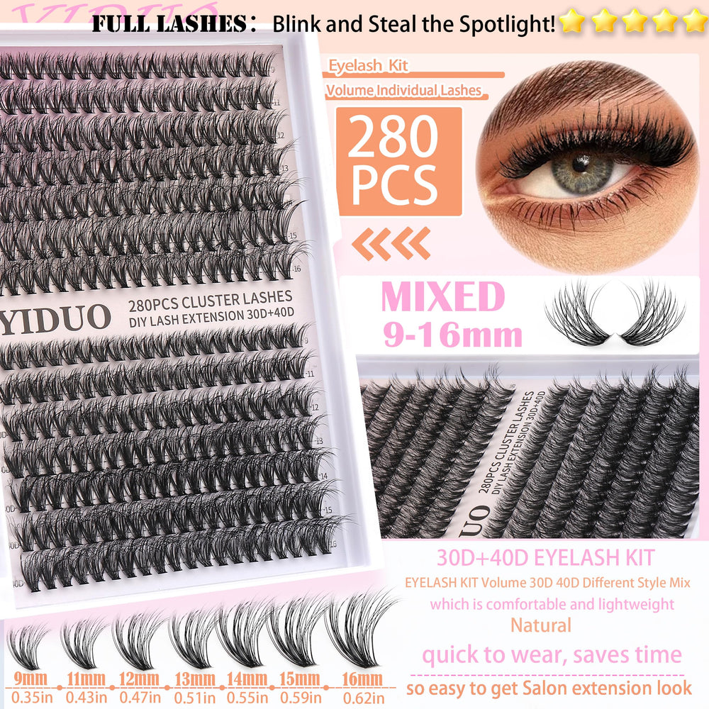 YIDUO Lash bond and seal bottle with brush for secure wear.