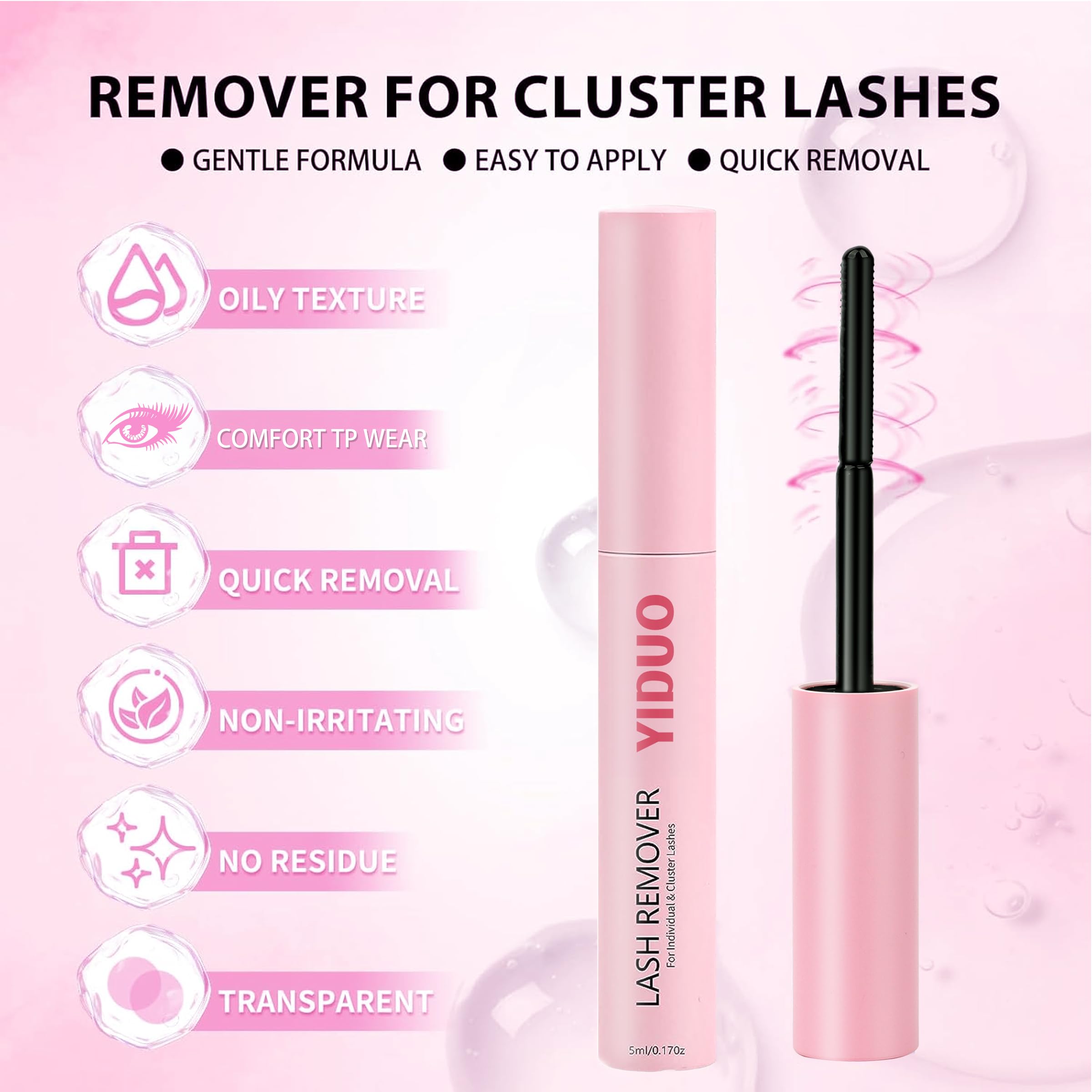 YIDUO Spiky style lashes provide bold texture for statement eyes.