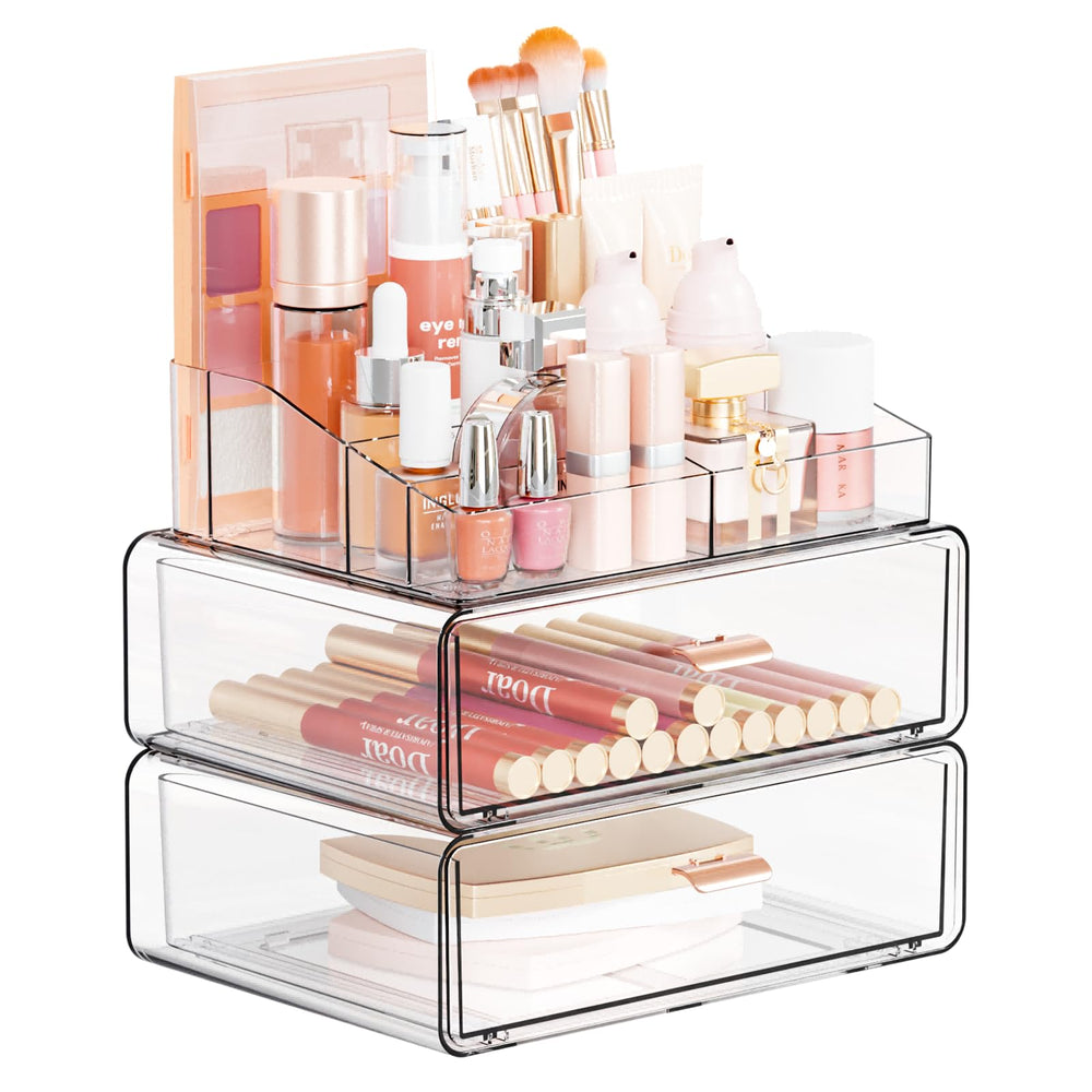 Organizador Yieach acrílico transparente de 3 niveles para maquillaje, ordena tu tocador.