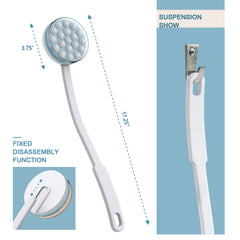 Yiesoum long-handled applicator reaches the back and feet with a 17.25-inch handle.