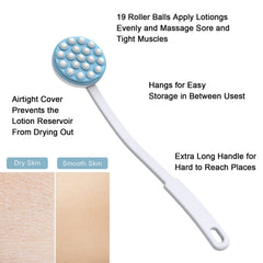 Yiesoum versatility for wet or dry application with lotions or sunscreen.