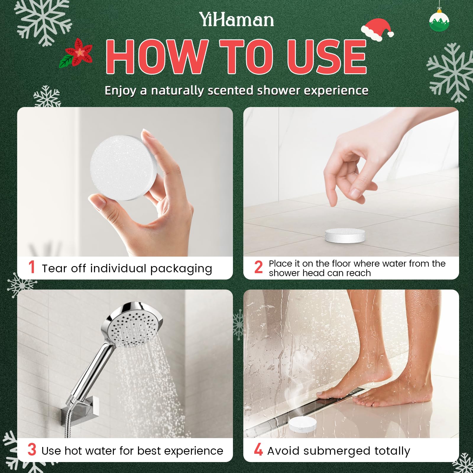 YiHaman shower steamer Chamomile for soothing quiet-time spa feel