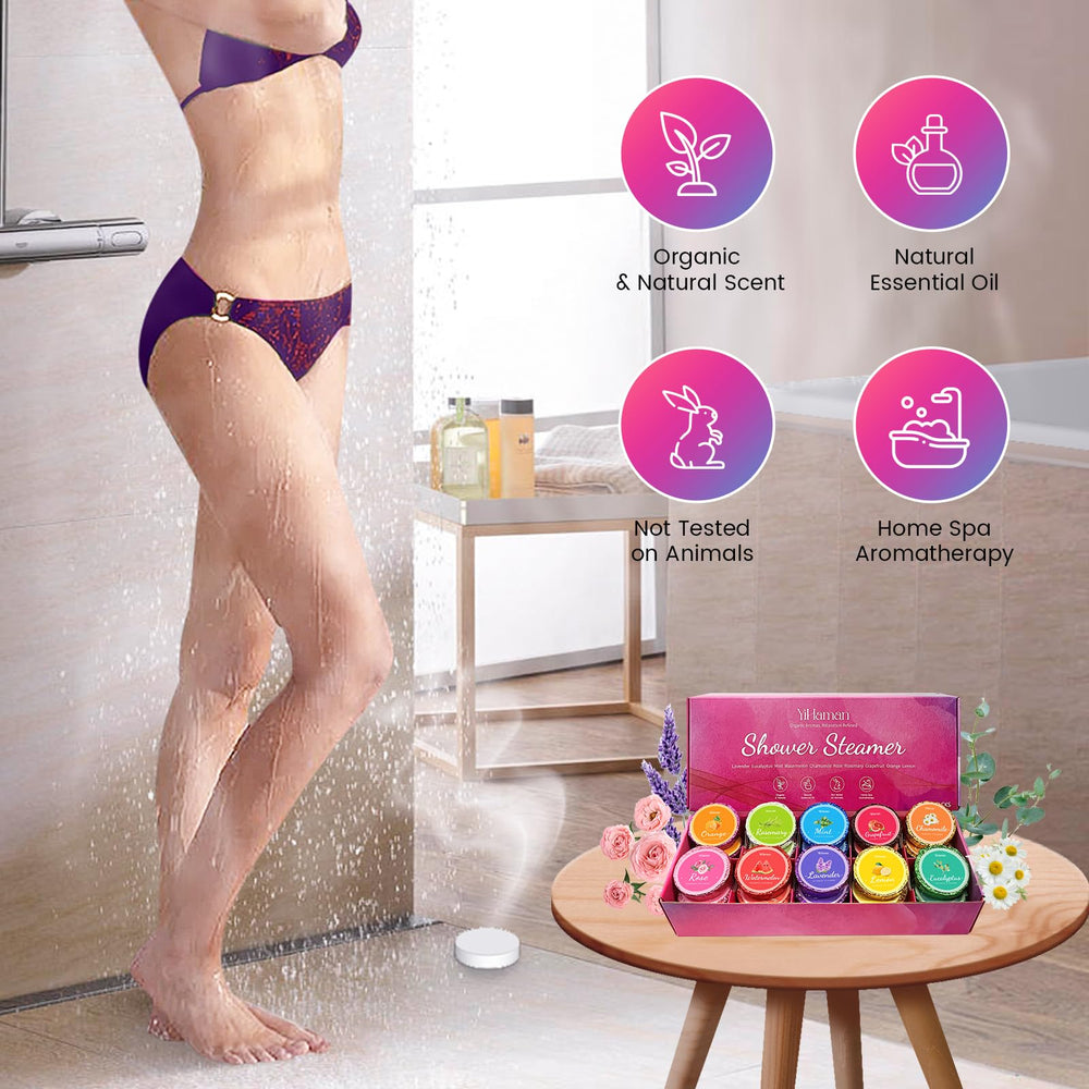 YiHaman rose shower steamer for romantic relaxation in shower