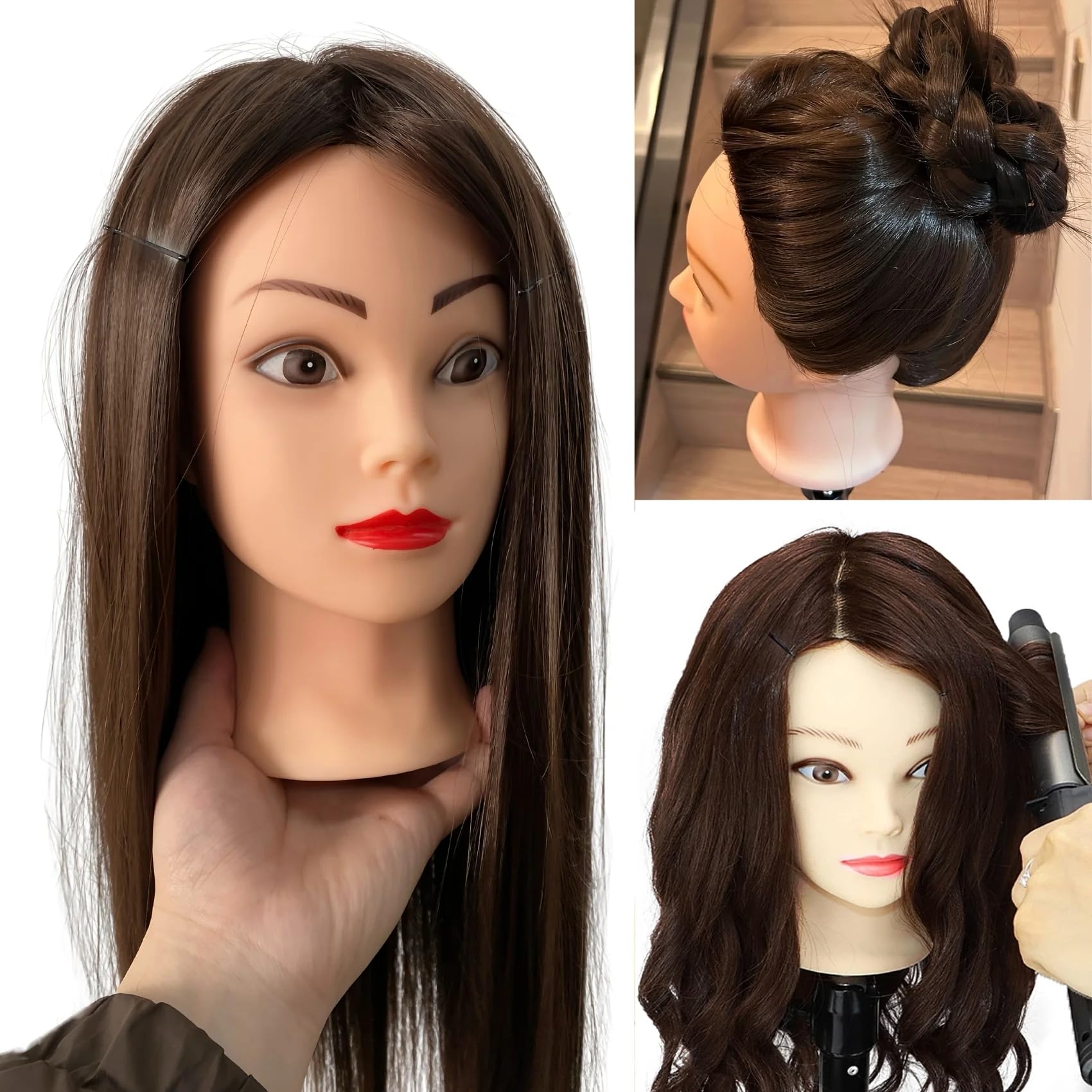 Yiifiulyn hair styling stand for steady practice and braiding.