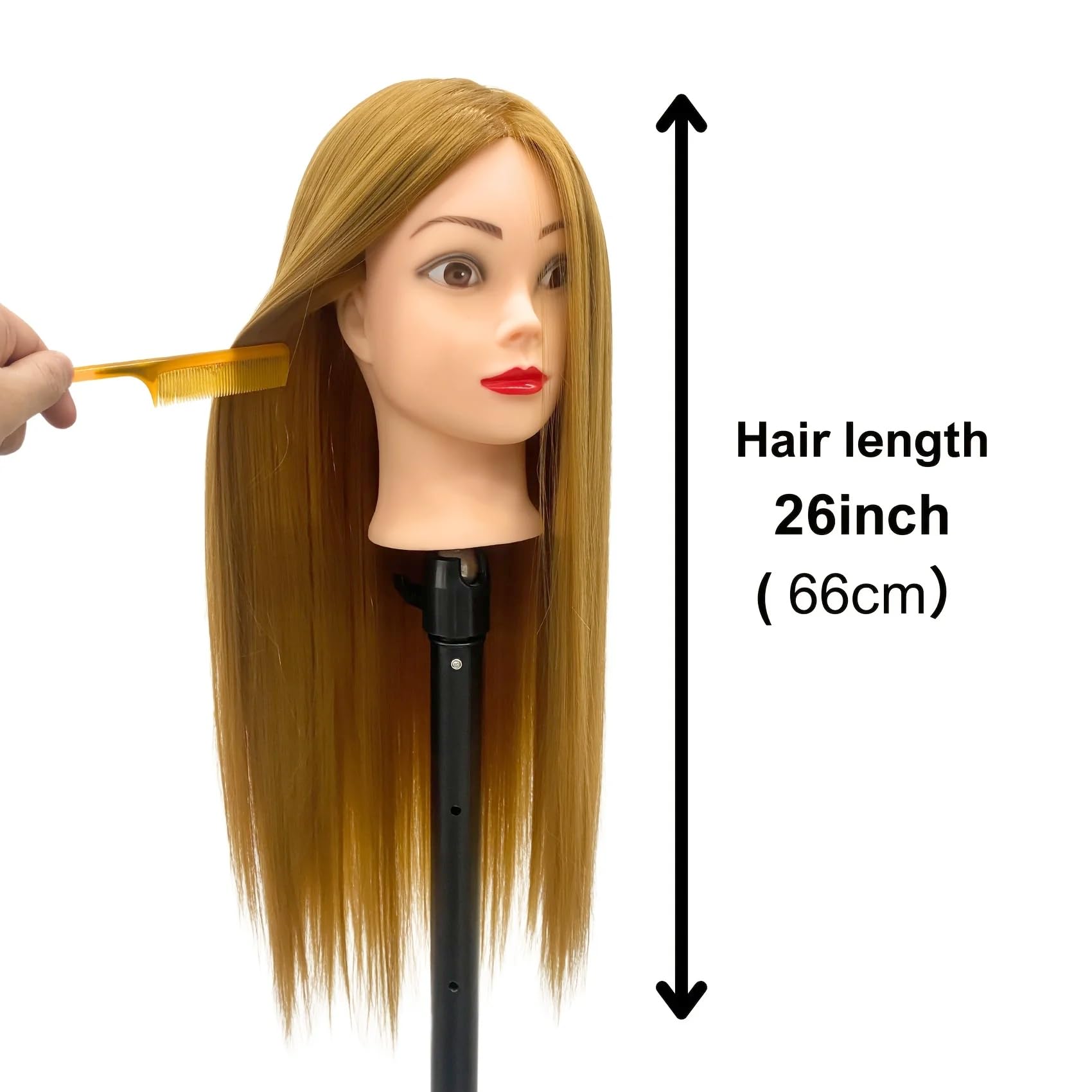 yiifiulyn synthetic-hair mannequin head with clamp offers affordable braiding practice