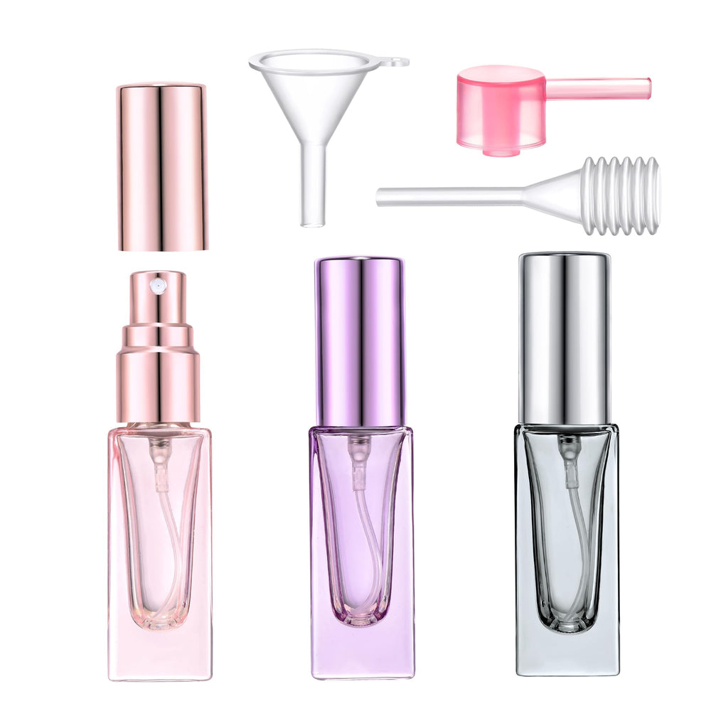 Yikimyfo atomizador viajero rosa con dispersión fina para perfumes.