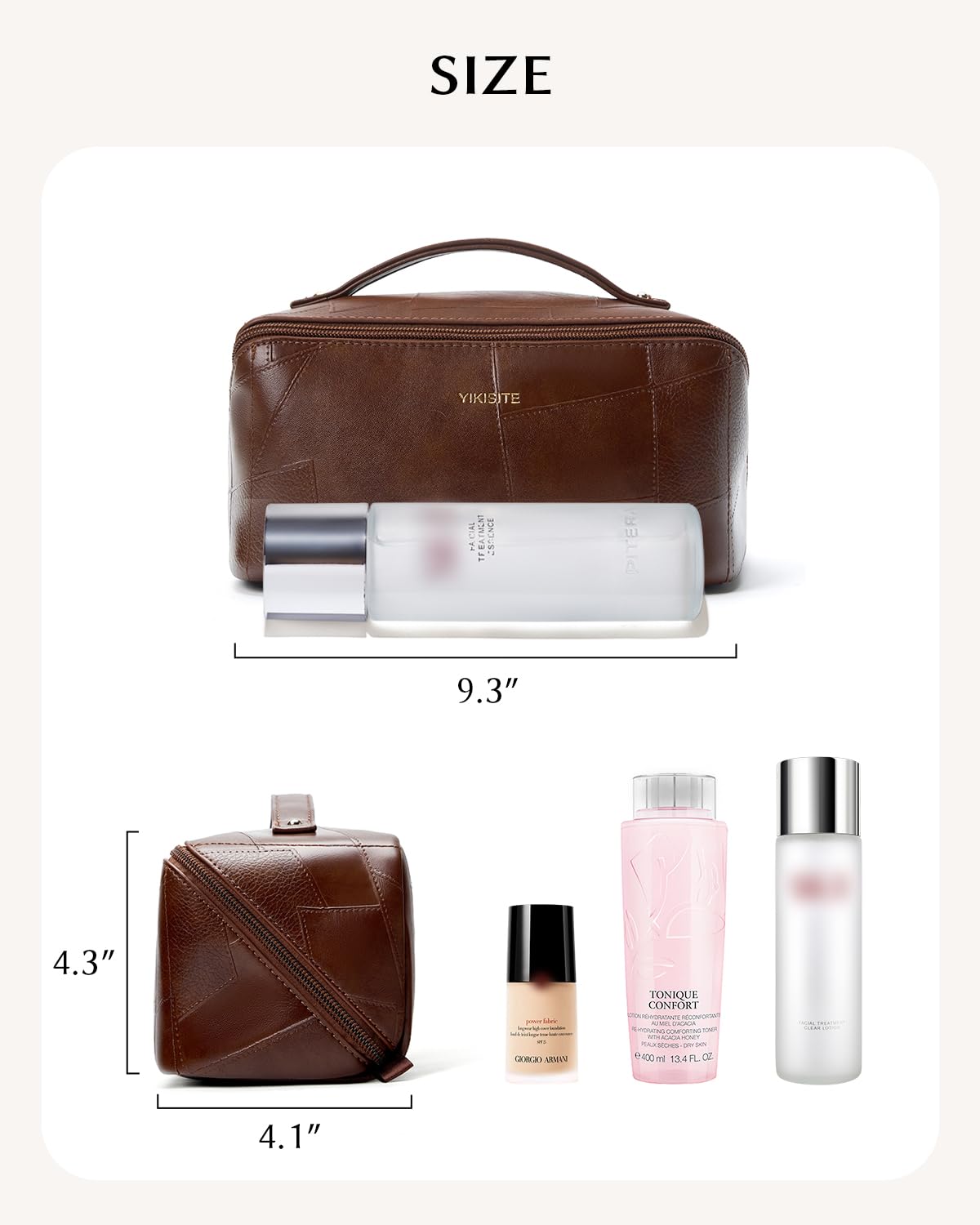 Yikisite makeup bag packaging padding protects contents during transit