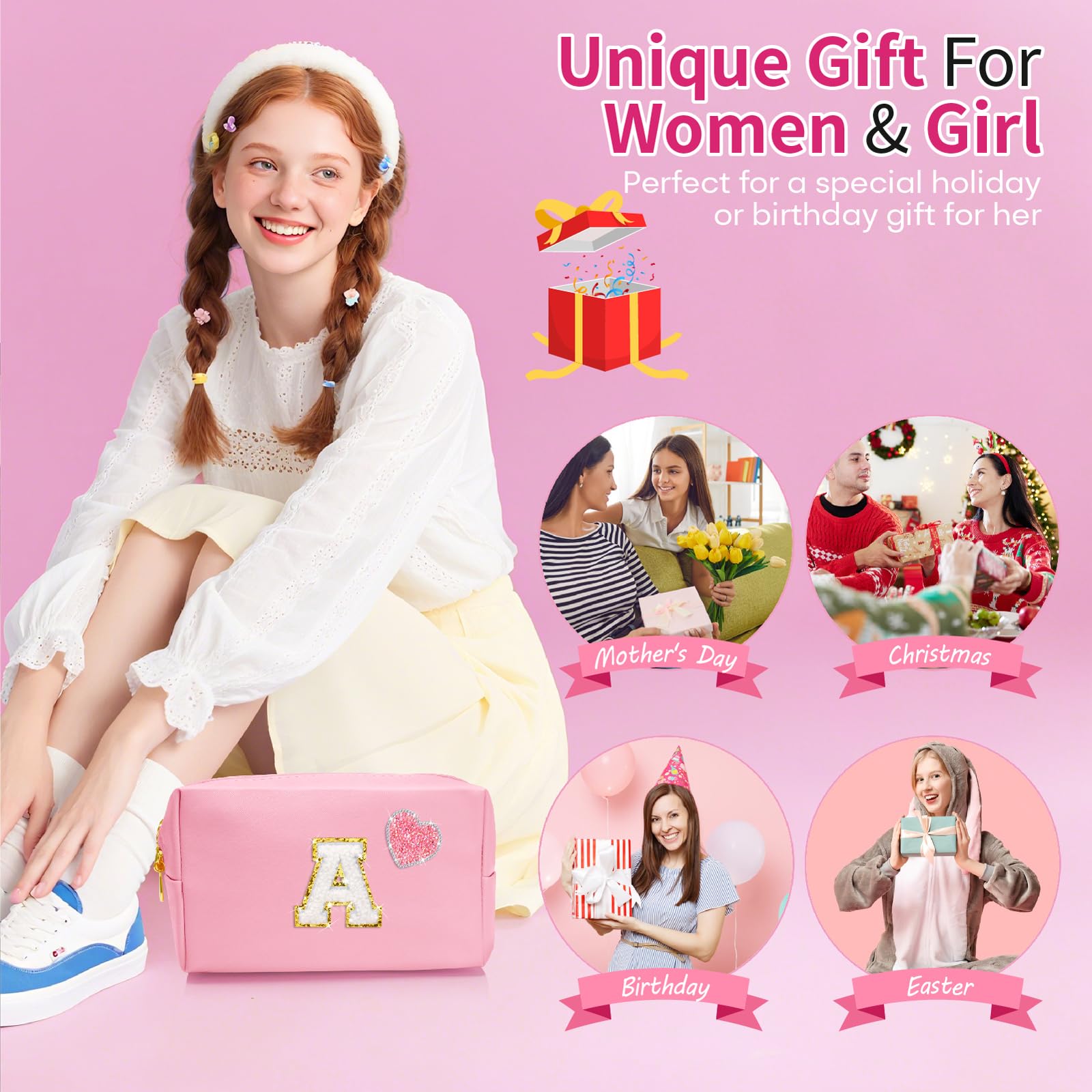 YILANCOL multipurpose bag used for cosmetics, toiletries, pencils, or snacks