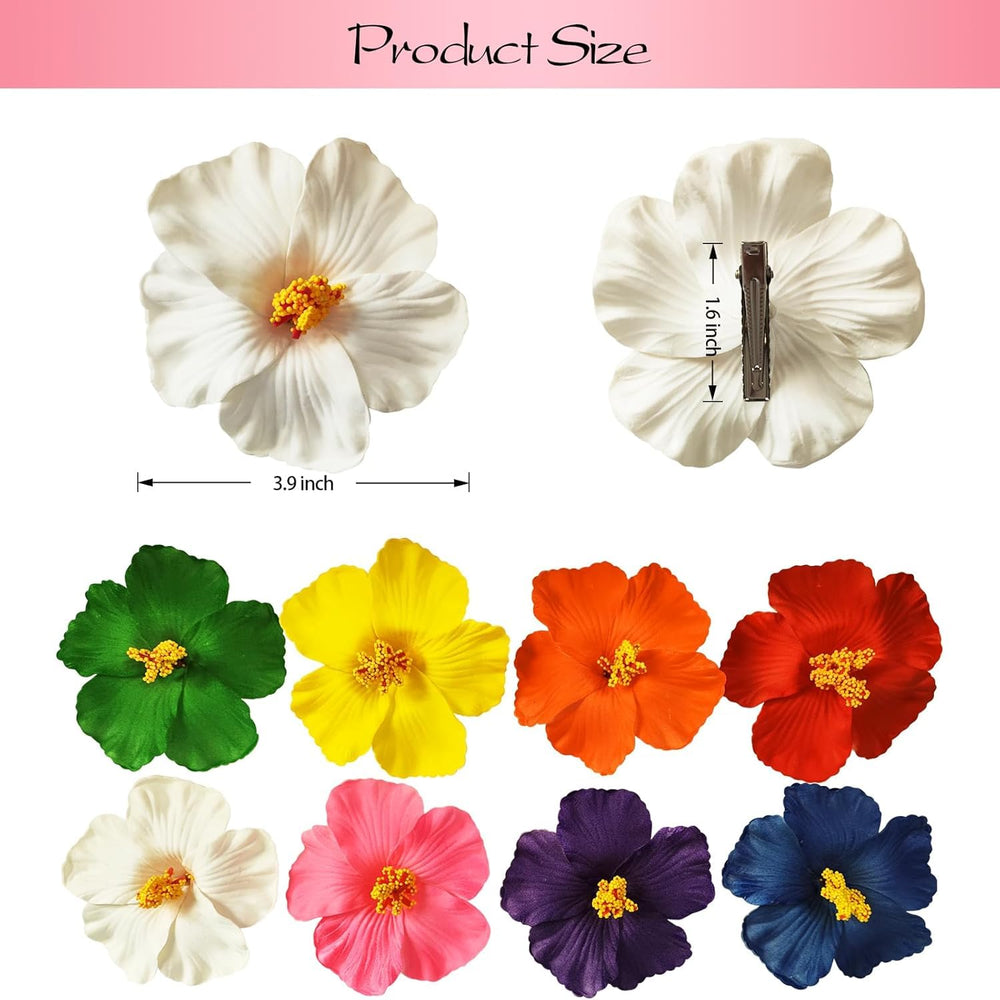 YILANPIN Hawaiian flower hair clip side view highlighting secure grip