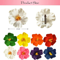 YILANPIN Hawaiian flower hair clip side view highlighting secure grip
