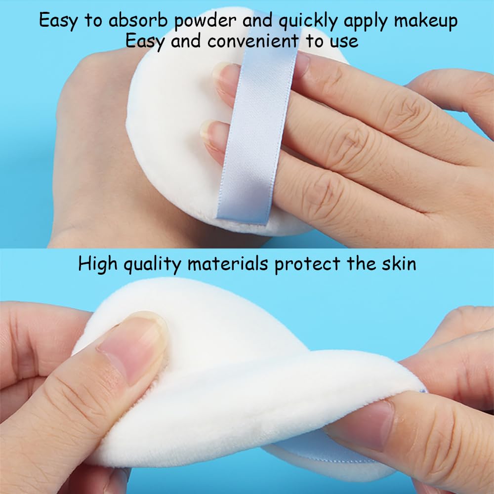 YILUSHENGHUA powder puff set displayed on a tidy vanity arrangement.