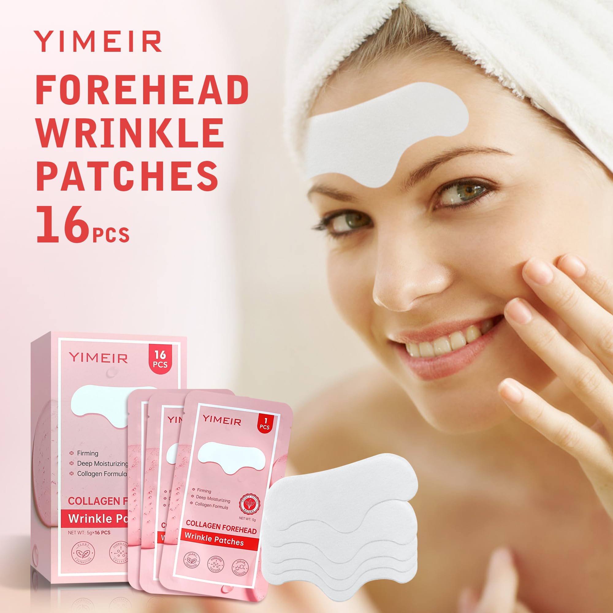 YIMEIR forehead wrinkle patches box opened — easy application and reuse