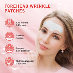 YIMEIR forehead wrinkle patches closeup — hydrolyzed collagen boost for smoothing appearance