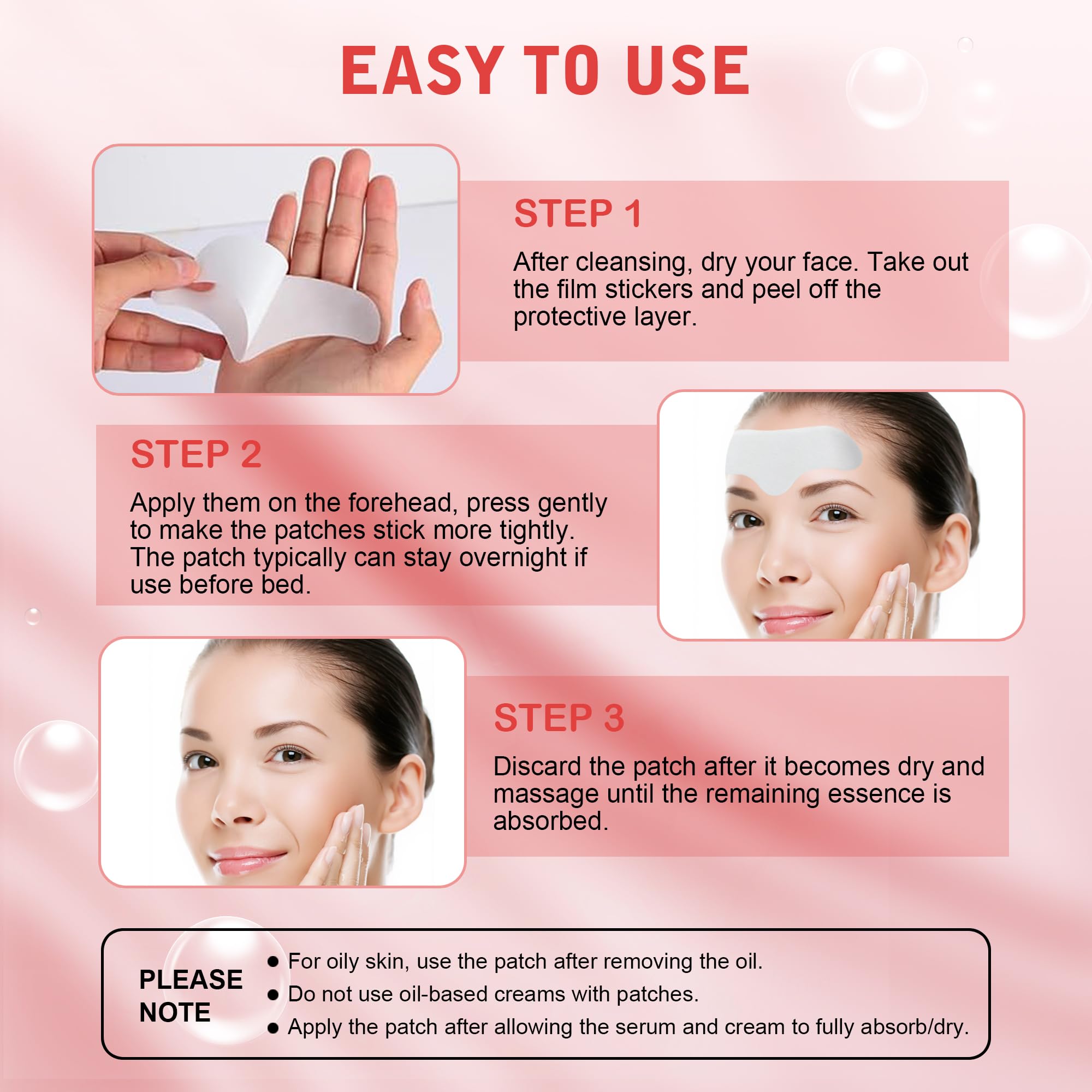 YIMEIR forehead wrinkle patches soft material — comfortable wear across skin types