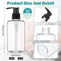 Yinder clear refillable lotion bottle with pump ideal for body wash
