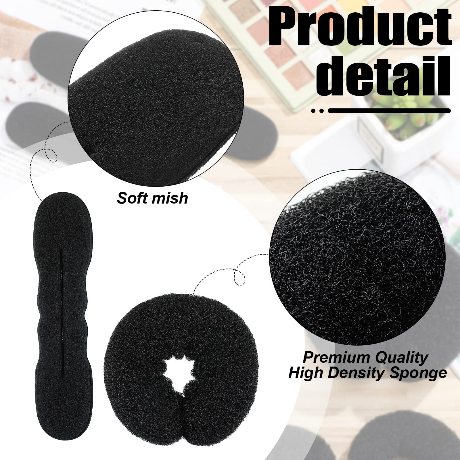 Yinder donut bun maker 10cm versatile for balanced buns and half-ups.