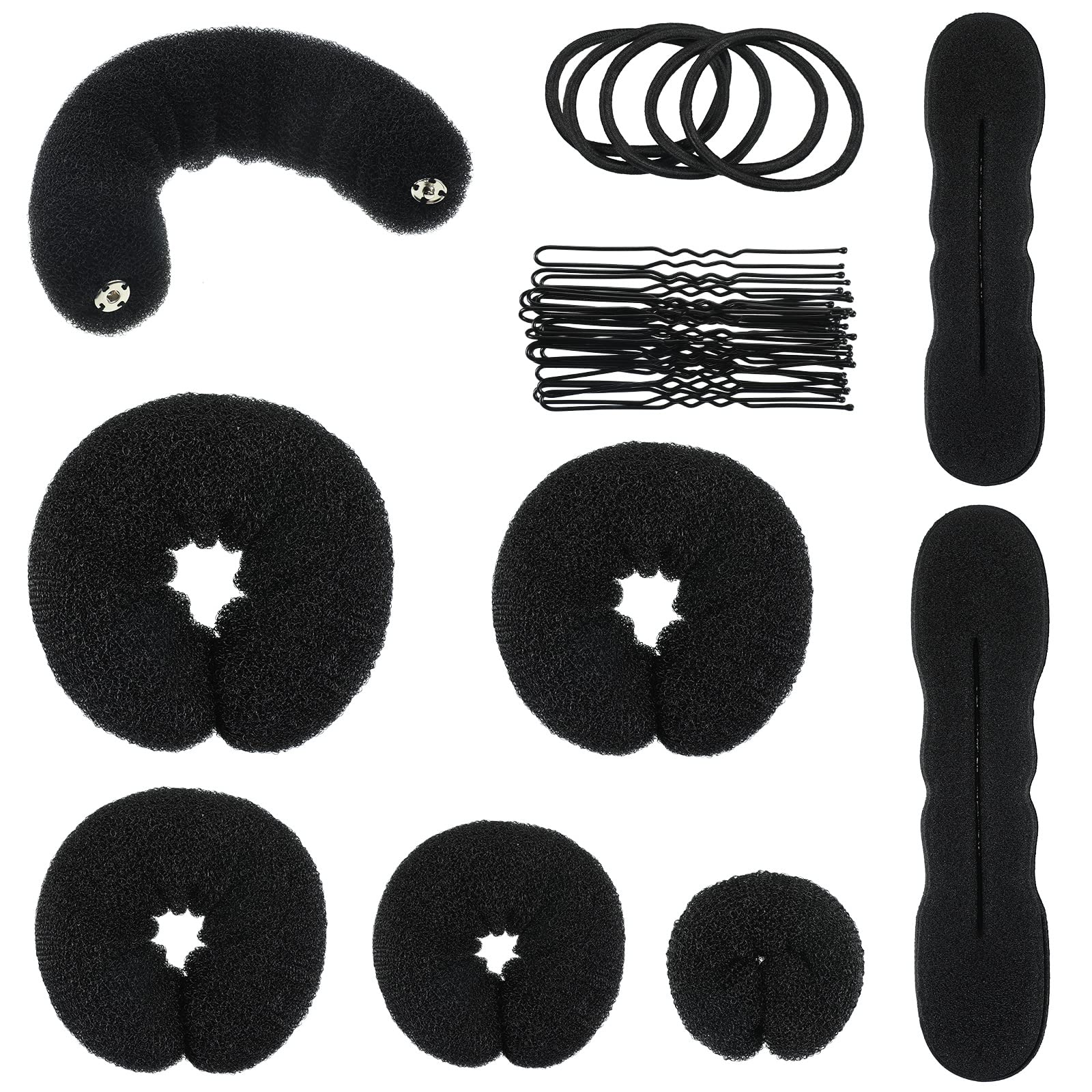 Yinder donut bun maker 14cm creates polished buns for everyday styling.