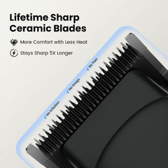 Yineel LED display close-up shows real-time battery status for worry-free grooming