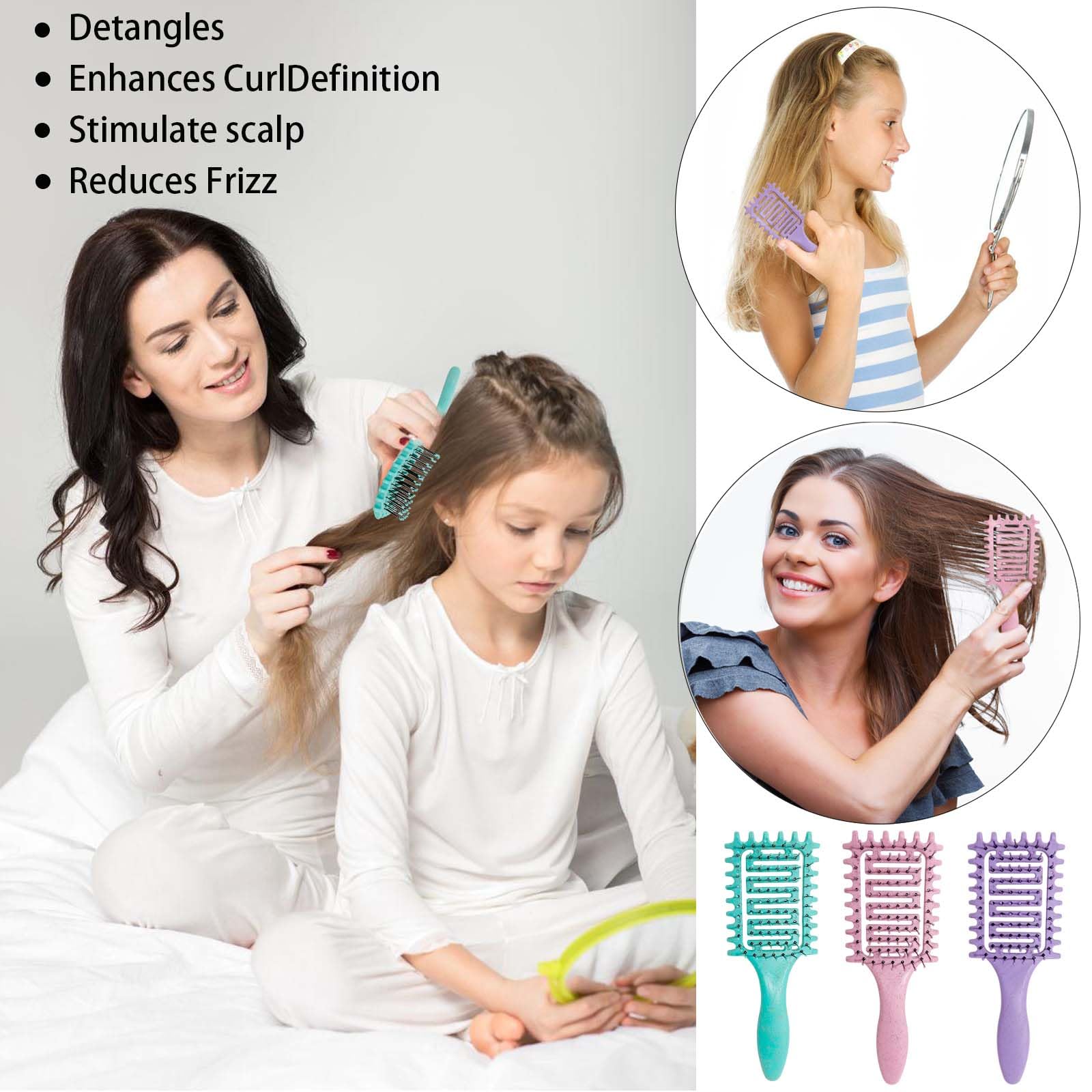 Yingbtr vented hair brush in lightweight ABS construction for comfortable styling.