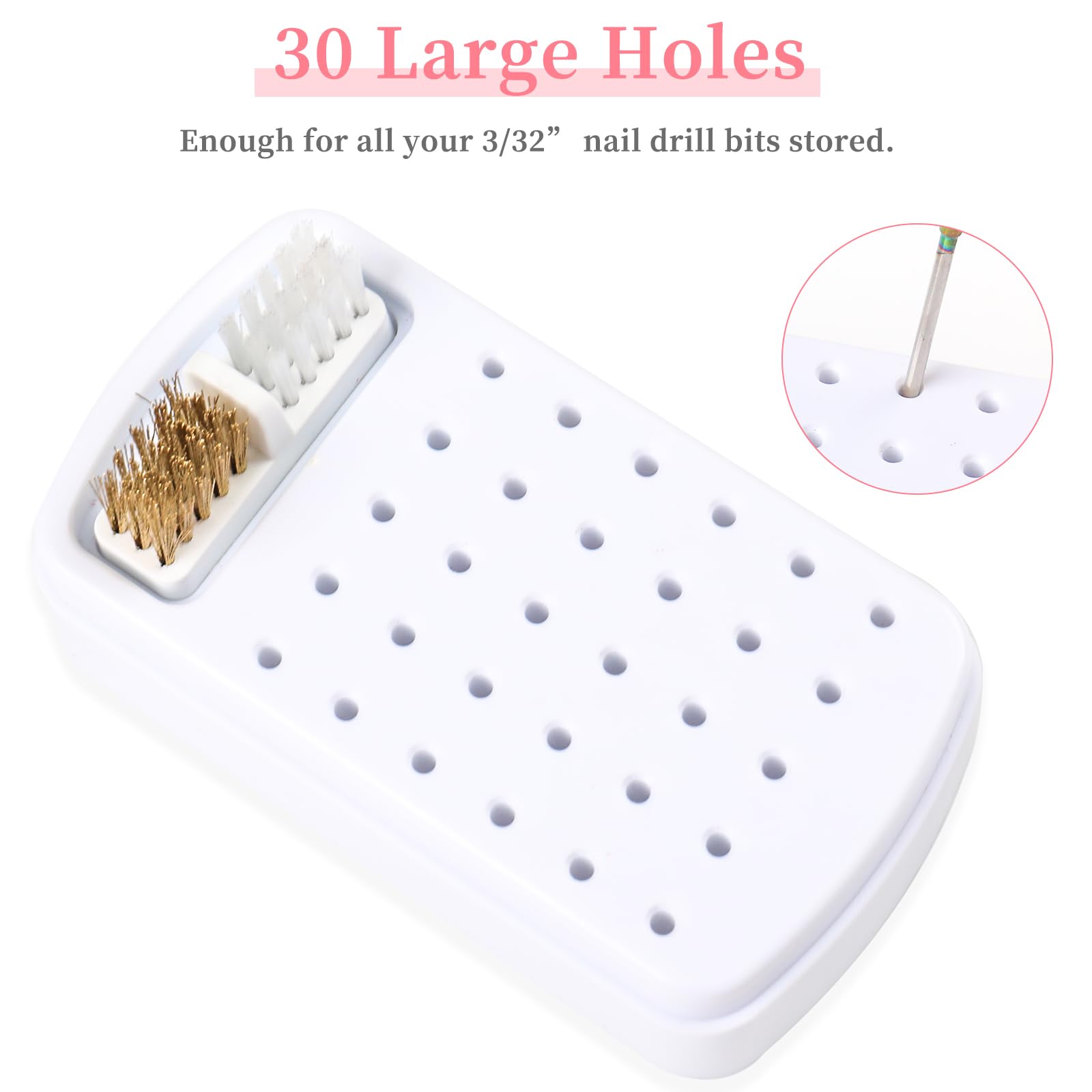 YINGJEE holder inside drawer organizer closeup helps protect bits and prevent loss.