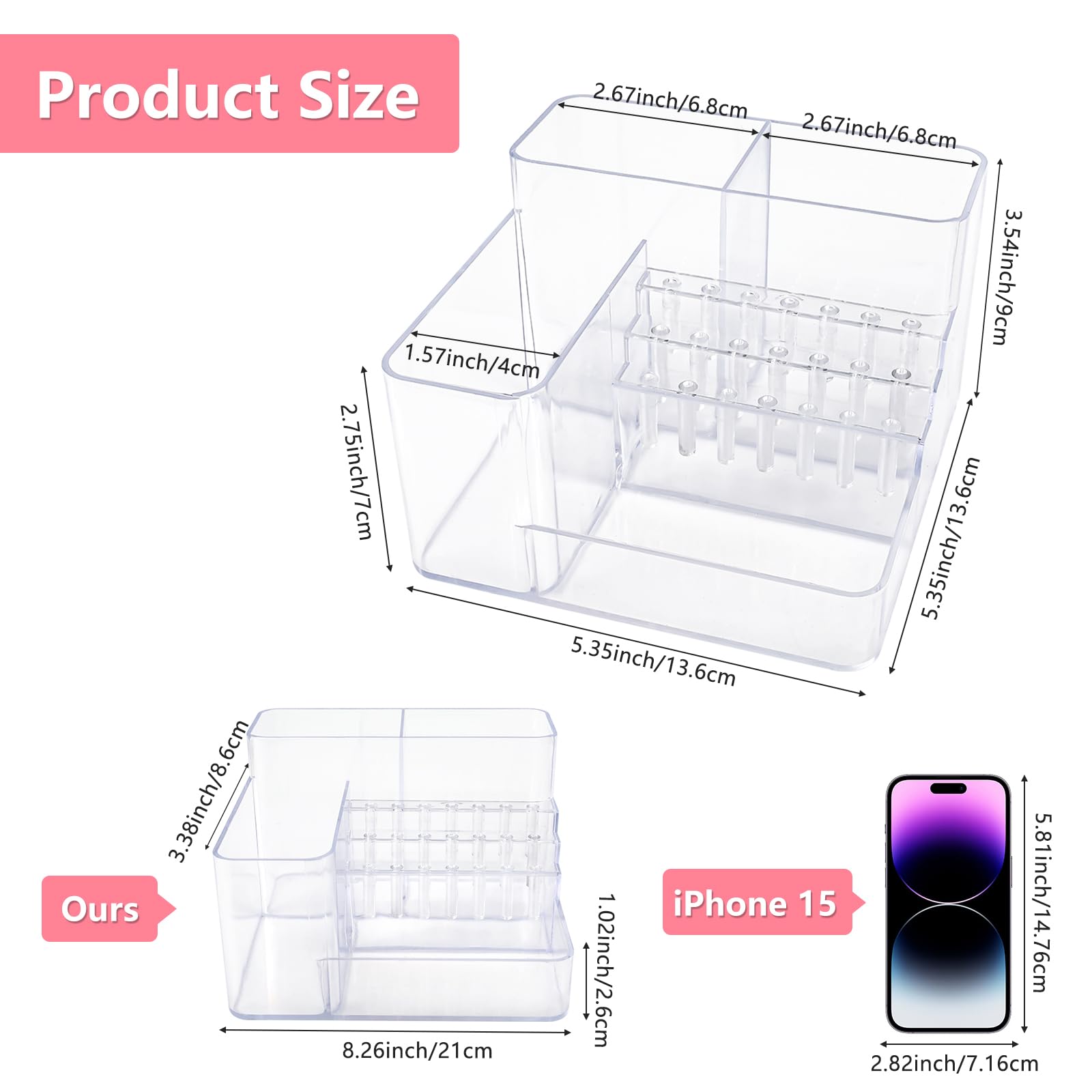 YINGJEE nail drill holder on a neat desk setup demonstrating space-saving design