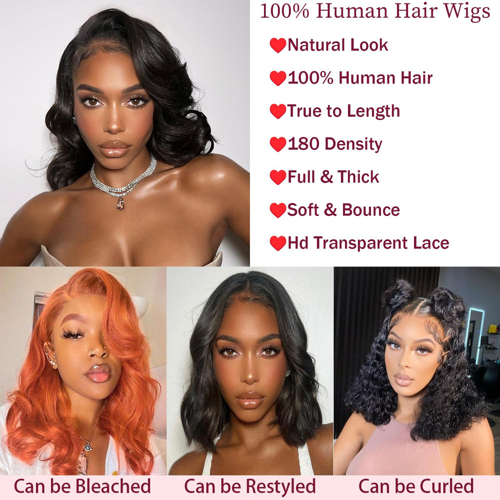 YINGRUN 13x4 frontal lace wig with HD transparent lace blends seamlessly.