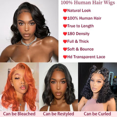 YINGRUN 13x4 frontal lace wig with HD transparent lace blends seamlessly.