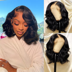 YINGRUN bob wig 14 inch body wave shows natural shine for everyday wear.