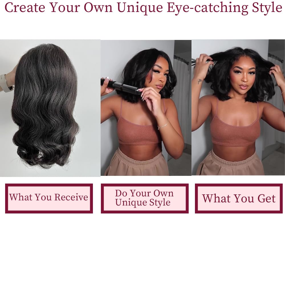 YINGRUN natural black human hair wig can be dyed and restyled.