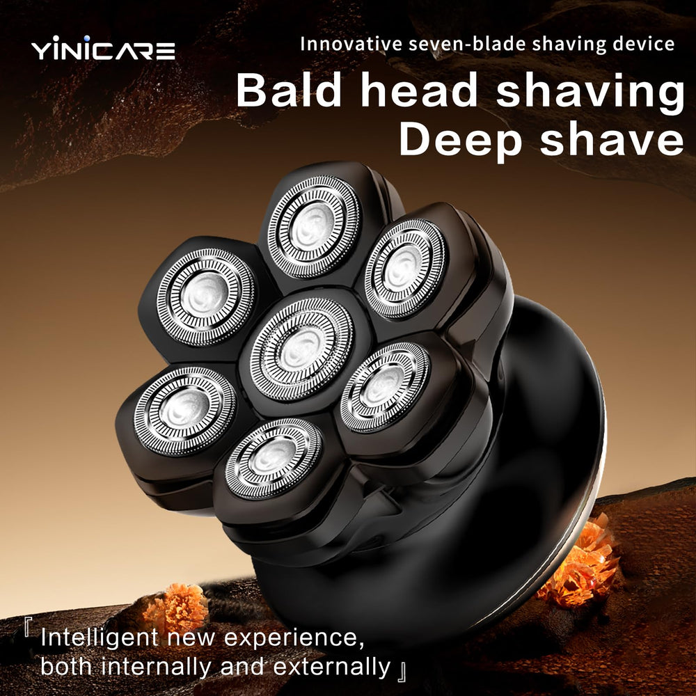 Yinicare ergonomic grip enhances control during long shaving sessions.
